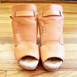 Free People Cork Wedge Platform sz37